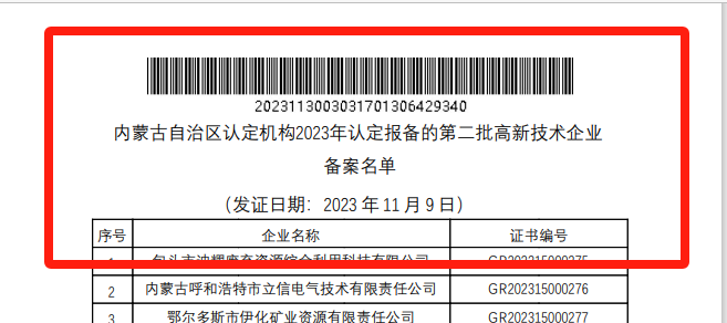 喜报！9888拉斯维加斯官网巨鼎获国家高新技术企业认定